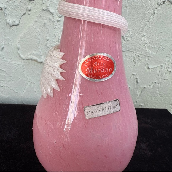 MURANO Vintage Italy Handblown Artglass Ruffled Spiral Twist Vase - Picture 6 of 9